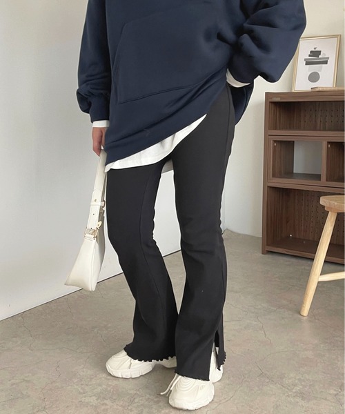 apres jour(アプレジュール)の「リブカットパンツ【ZOZOTOWN限定アイテム】(その他パンツ・レディース・アイボリー/ブラック/オレンジ系その他/ダークブラウン・MEDIUM/SMALL/X-LARGE)」の12枚目の写真