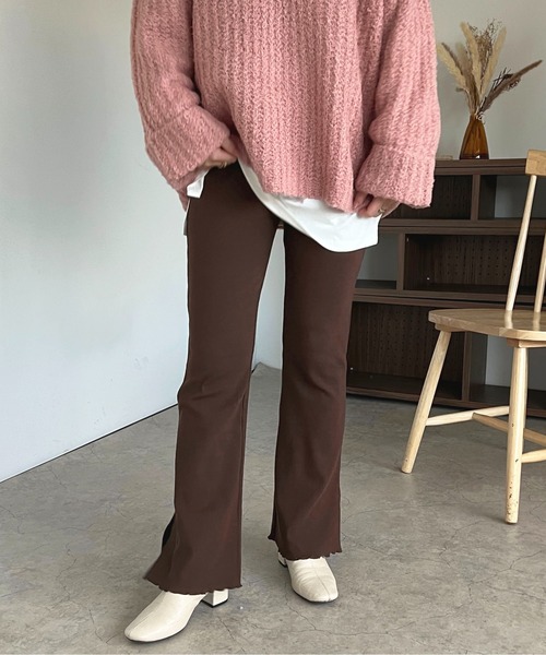 apres jour(アプレジュール)の「リブカットパンツ【ZOZOTOWN限定アイテム】(その他パンツ・レディース・アイボリー/ブラック/オレンジ系その他/ダークブラウン・MEDIUM/SMALL/X-LARGE)」の19枚目の写真