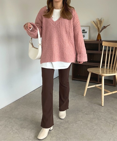 apres jour(アプレジュール)の「リブカットパンツ【ZOZOTOWN限定アイテム】(その他パンツ・レディース・アイボリー/ブラック/オレンジ系その他/ダークブラウン・MEDIUM/SMALL/X-LARGE)」の10枚目の写真
