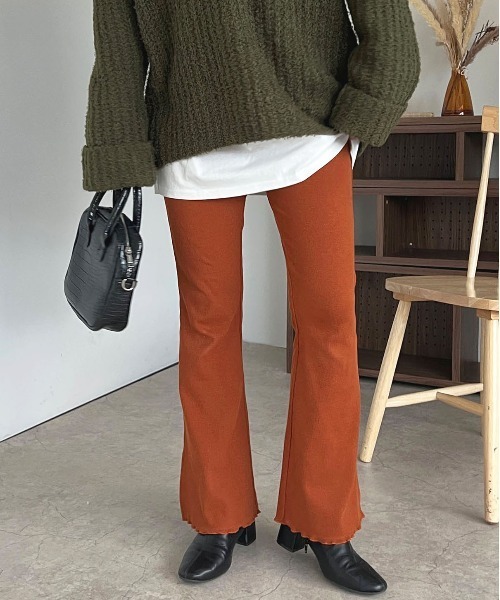 apres jour(アプレジュール)の「リブカットパンツ【ZOZOTOWN限定アイテム】(その他パンツ・レディース・アイボリー/ブラック/オレンジ系その他/ダークブラウン・MEDIUM/SMALL/X-LARGE)」の17枚目の写真