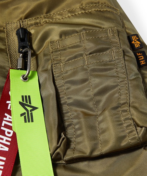 HUF ALPHA コラボ　古着 中古・古着通販】HUF (ハフ) フリースPOパーカー オレンジ