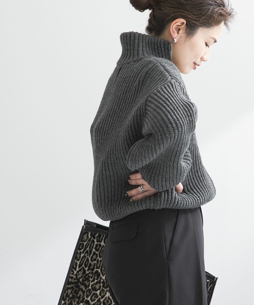 オールドダービーニットウェア　別注 クリケットケーブルベスト　グレー Oldderby Knitwear（オールダービーニットウェア）の「OLDDERBY