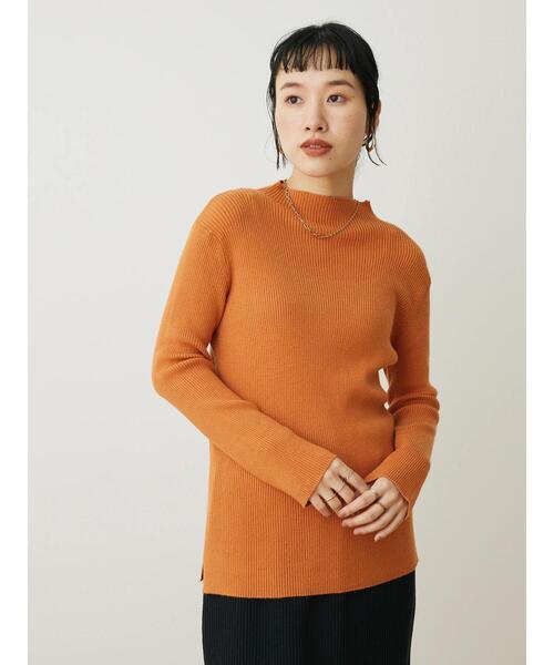 CRAFT STANDARD BOUTIQUE（クラフトスタンダードブティック）の「ハイネックリブニット（ニット/セーター・レディース・ブラック/グリーン/アイボリー/オレンジ・M/L）」の7枚目の写真