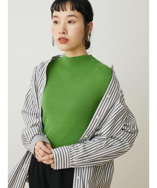 CRAFT STANDARD BOUTIQUE（クラフトスタンダードブティック）の「ハイネックリブニット（ニット/セーター・レディース・ブラック/グリーン/アイボリー/オレンジ・M/L）」の8枚目の写真