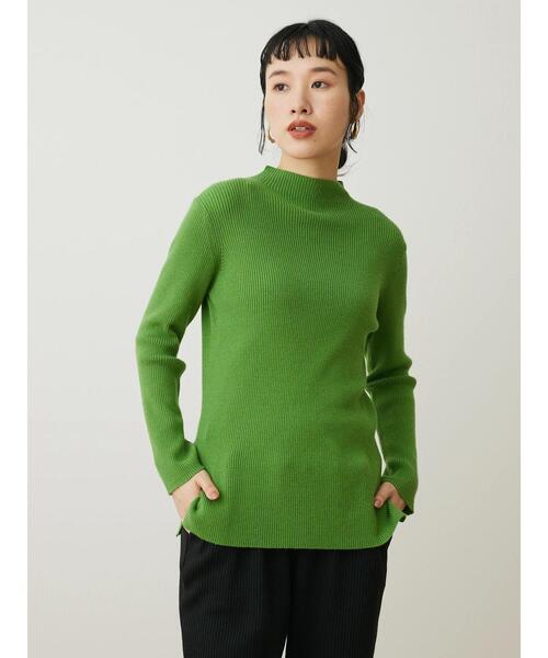 CRAFT STANDARD BOUTIQUE（クラフトスタンダードブティック）の「ハイネックリブニット（ニット/セーター・レディース・ブラック/グリーン/アイボリー/オレンジ・M/L）」の9枚目の写真