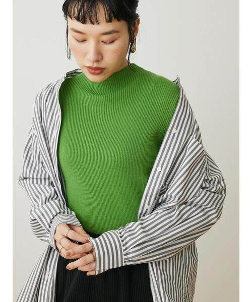 CRAFT STANDARD BOUTIQUE（クラフトスタンダードブティック）の「ハイネックリブニット（ニット/セーター・レディース・ブラック/グリーン/アイボリー/オレンジ・M/L）」の11枚目の写真