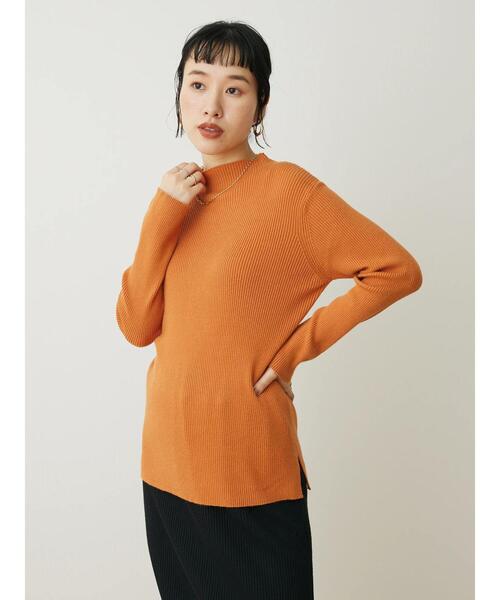CRAFT STANDARD BOUTIQUE（クラフトスタンダードブティック）の「ハイネックリブニット（ニット/セーター・レディース・ブラック/グリーン/アイボリー/オレンジ・M/L）」の13枚目の写真