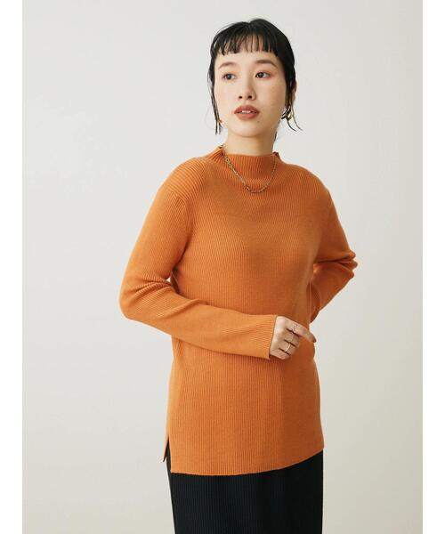 CRAFT STANDARD BOUTIQUE（クラフトスタンダードブティック）の「ハイネックリブニット（ニット/セーター・レディース・ブラック/グリーン/アイボリー/オレンジ・M/L）」の14枚目の写真