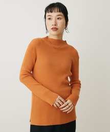 ハイネックリブニット