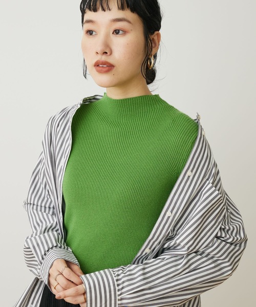 CRAFT STANDARD BOUTIQUE（クラフトスタンダードブティック）の「ハイネックリブニット（ニット/セーター・レディース・ブラック/グリーン/アイボリー/オレンジ・M/L）」の4枚目の写真