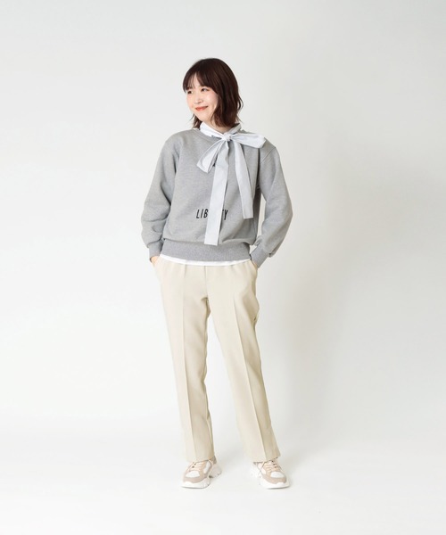 Jines(ジネス)の「サイドスリット・センタープレスパンツ(その他パンツ・レディース・ベージュ/ブラック/ネイビー/オフホワイト・38)」の12枚目の写真