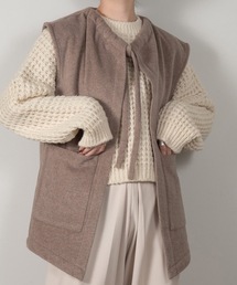 lawgy | neck ribbon vest(ベスト)