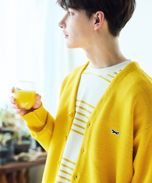 TOWNCRAFT(タウンクラフト)の「TOWN CRAFT/タウンクラフト 別注 ワンポイントロゴカーディガン(カーディガン/ボレロ・メンズ・グレー/ブラック/イエロー/ブルーグリーン/ブルー・SMALL/MEDIUM/LARGE)」の18枚目の写真
