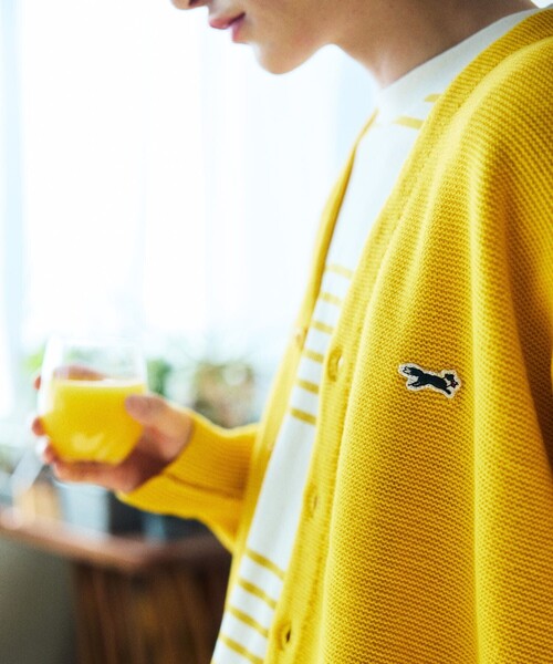 TOWNCRAFT(タウンクラフト)の「TOWN CRAFT/タウンクラフト 別注 ワンポイントロゴカーディガン(カーディガン/ボレロ・メンズ・グレー/ブラック/イエロー/ブルーグリーン/ブルー・SMALL/MEDIUM/LARGE)」の7枚目の写真