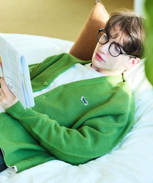 TOWNCRAFT(タウンクラフト)の「TOWN CRAFT/タウンクラフト 別注 ワンポイントロゴカーディガン(カーディガン/ボレロ・メンズ・グレー/ブラック/イエロー/ブルーグリーン/ブルー・SMALL/MEDIUM/LARGE)」の10枚目の写真