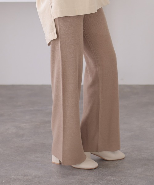 ElegChic（エレグシック）の「ニットワイドパンツ（スウェットパンツ・レディース・ブラック/ネイビー/グレイッシュベージュ・XL/M/4L）」の16枚目の写真