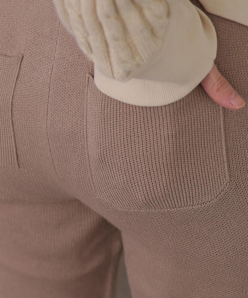 ElegChic（エレグシック）の「ニットワイドパンツ（スウェットパンツ・レディース・ブラック/ネイビー/グレイッシュベージュ・XL/M/4L）」の13枚目の写真