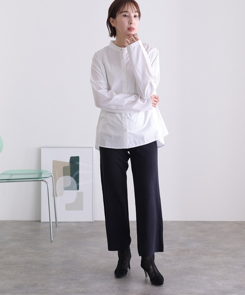 ElegChic（エレグシック）の「ニットワイドパンツ（スウェットパンツ・レディース・ブラック/ネイビー/グレイッシュベージュ・XL/M/4L）」の7枚目の写真