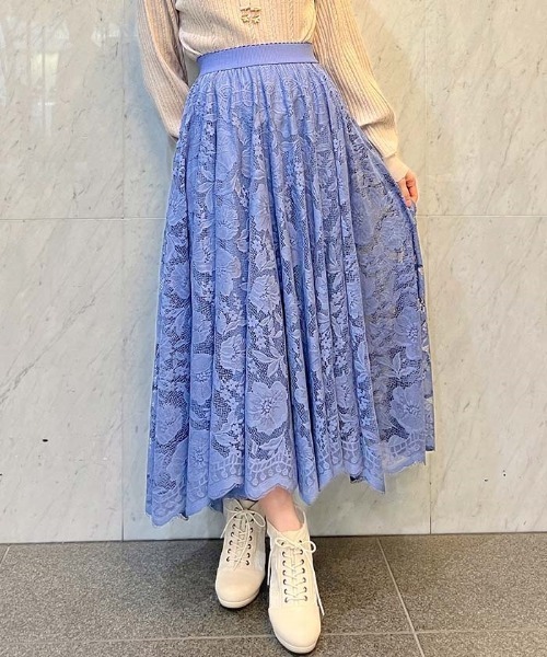 【axes femme】ライトブルー レーススカート　未使用品 axes femme】ライトブルー レーススカート 未使用品 - メルカリ