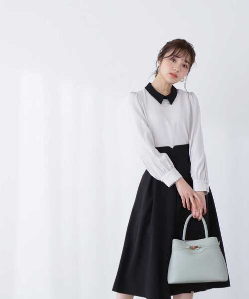 PROPORTION BODY DRESSING（プロポーションボディドレッシング）の「襟付き２ｗａｙメタルバーブラウス / 1213110304（シャツ/ブラウス・レディース・カーキ/ブラック/グレー・MEDIUM/SMALL）」の16枚目の写真