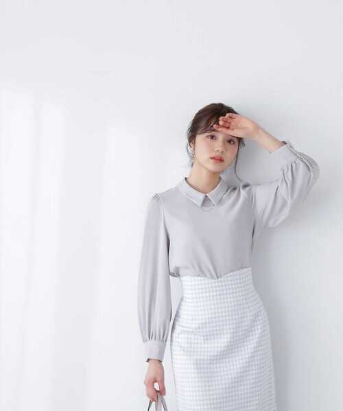 PROPORTION BODY DRESSING（プロポーションボディドレッシング）の「襟付き２ｗａｙメタルバーブラウス / 1213110304（シャツ/ブラウス・レディース・カーキ/ブラック/グレー・MEDIUM/SMALL）」の19枚目の写真