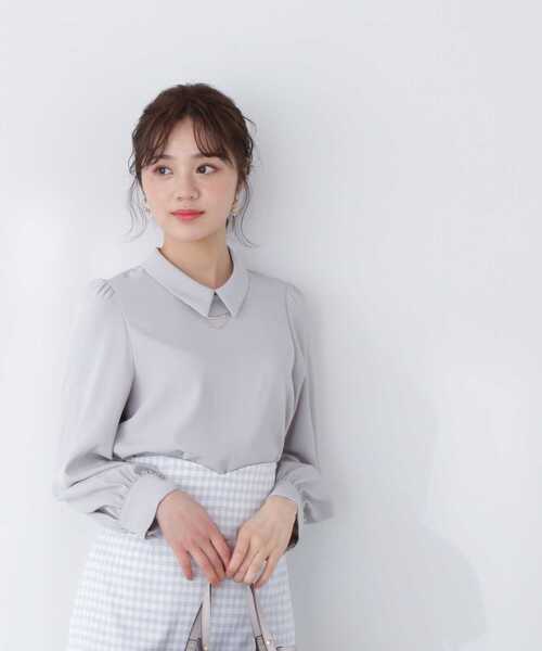 PROPORTION BODY DRESSING（プロポーションボディドレッシング）の「襟付き２ｗａｙメタルバーブラウス / 1213110304（シャツ/ブラウス・レディース・カーキ/ブラック/グレー・MEDIUM/SMALL）」の20枚目の写真