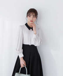 PROPORTION BODY DRESSING | 襟付き２ｗａｙメタルバーブラウス / 1213110304(シャツ/ブラウス)