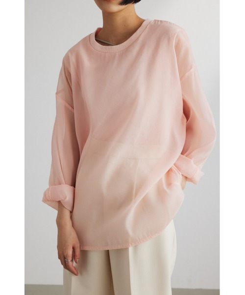 STYLEMIXER（スタイルミキサー）の「シアーレイヤードトップ（Tシャツ/カットソー・レディース・ブラック/ピンク/アイボリー・FREE）」の3枚目の写真