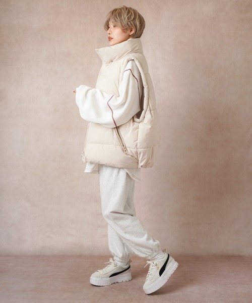 Lull(ルル)の「【Lull / ルル】バックスリットサーマルカットソー(Tシャツ/カットソー・レディース・ブラック/グレー/ホワイト・ONESIZE)」の21枚目の写真