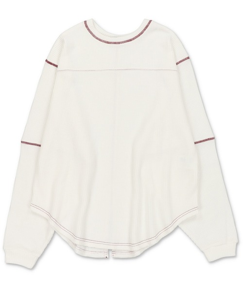 Lull(ルル)の「【Lull / ルル】バックスリットサーマルカットソー(Tシャツ/カットソー・レディース・ブラック/グレー/ホワイト・ONESIZE)」の7枚目の写真