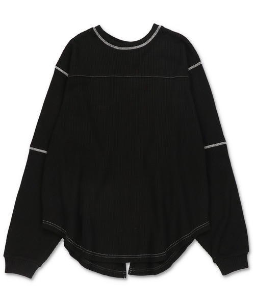 Lull(ルル)の「【Lull / ルル】バックスリットサーマルカットソー(Tシャツ/カットソー・レディース・ブラック/グレー/ホワイト・ONESIZE)」の8枚目の写真