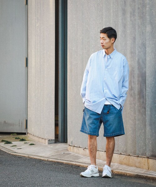 Gramicci（グラミチ）の「GRAMICCI × BEAMS / 別注 コーデュラ デニム ショーツ（デニムパンツ・メンズ・ワンウォッシュ/ブルー系その他・XL/L/M/S）」の14枚目の写真