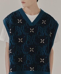 ROMANTIC CROWN | 【UNISEX】ROMANTIC CROWN／アーガイルニットベスト 2183718(ベスト)