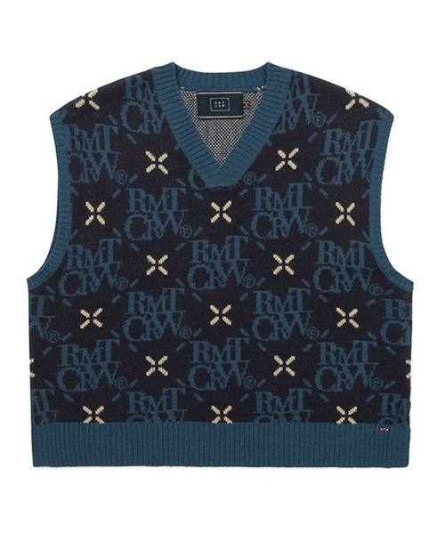 ROMANTIC CROWN（ロマンティッククラウン）の「【UNISEX】ROMANTIC CROWN／アーガイルニットベスト 2183718（ベスト・レディース・クリーム/ネイビー・MEDIUM/LARGE）」の7枚目の写真