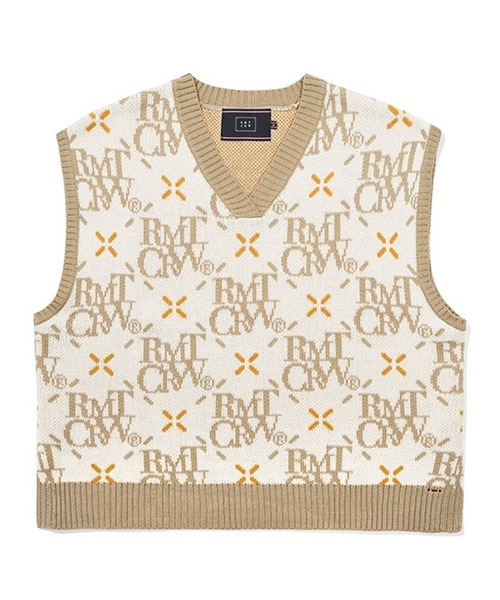 ROMANTIC CROWN（ロマンティッククラウン）の「【UNISEX】ROMANTIC CROWN／アーガイルニットベスト 2183718（ベスト・レディース・クリーム/ネイビー・MEDIUM/LARGE）」の13枚目の写真