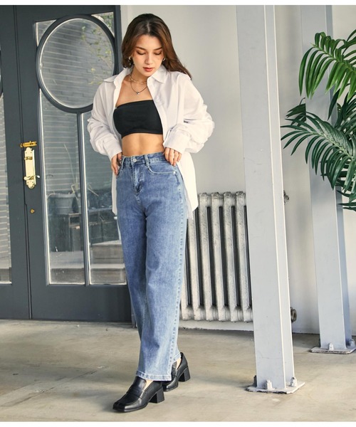 ANAP（アナップ）の「ACDYリブバンドゥブラトップ（チューブトップ・レディース・ホワイト/ブラック・FREE）」の4枚目の写真