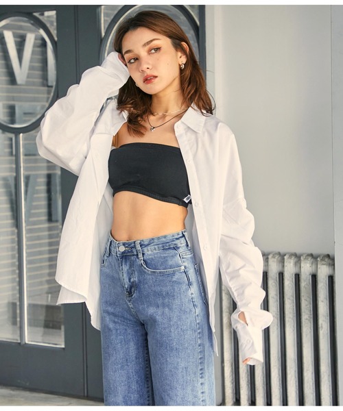 ANAP（アナップ）の「ACDYリブバンドゥブラトップ（チューブトップ・レディース・ホワイト/ブラック・FREE）」の19枚目の写真