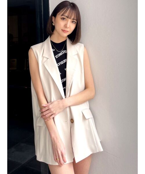 GYDA（ジェイダ）の「ICONIQFIGURE アメスリニットTOPS（ニット/セーター・レディース・オレンジ/ブラック/オフホワイト・FREE）」の21枚目の写真