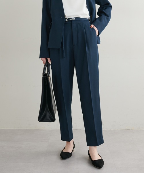 natural couture(ナチュラルクチュール)の「セットアップ可/ウォッシャブルきれいめパンツ(その他パンツ・レディース・グレイッシュベージュ/ネイビー/ブラック/ベージュ・SMALL/MEDIUM)」の4枚目の写真