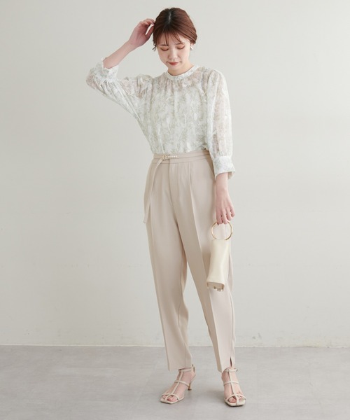 natural couture(ナチュラルクチュール)の「セットアップ可/ウォッシャブルきれいめパンツ(その他パンツ・レディース・グレイッシュベージュ/ネイビー/ブラック/ベージュ・SMALL/MEDIUM)」の19枚目の写真
