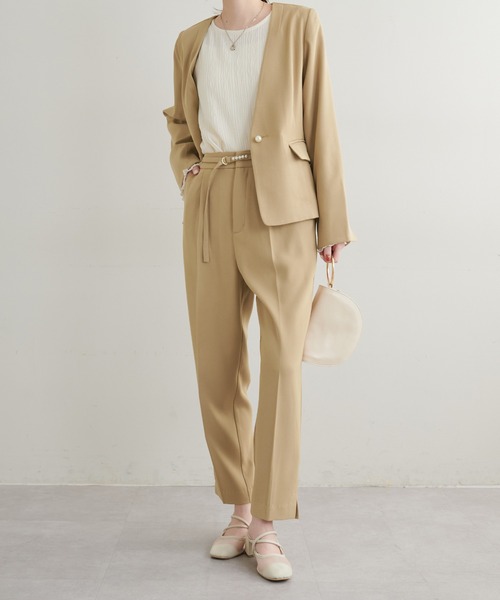 natural couture(ナチュラルクチュール)の「セットアップ可/ウォッシャブルきれいめパンツ(その他パンツ・レディース・グレイッシュベージュ/ネイビー/ブラック/ベージュ・SMALL/MEDIUM)」の18枚目の写真