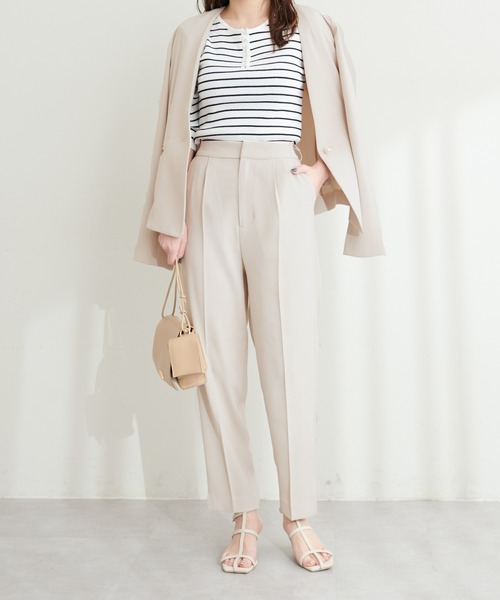 natural couture(ナチュラルクチュール)の「セットアップ可/ウォッシャブルきれいめパンツ(その他パンツ・レディース・グレイッシュベージュ/ネイビー/ブラック/ベージュ・SMALL/MEDIUM)」の13枚目の写真