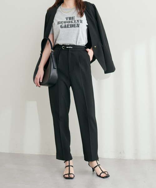 natural couture(ナチュラルクチュール)の「セットアップ可/ウォッシャブルきれいめパンツ(その他パンツ・レディース・グレイッシュベージュ/ネイビー/ブラック/ベージュ・SMALL/MEDIUM)」の7枚目の写真