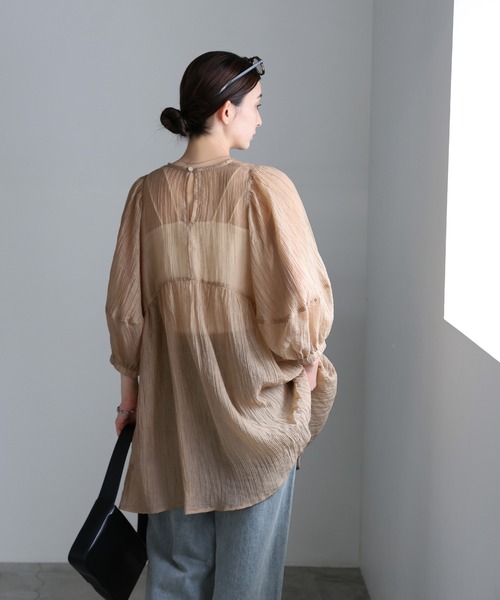 ボリュームスリーブシアーチュニック（シャツ/ブラウス）｜select MOCA