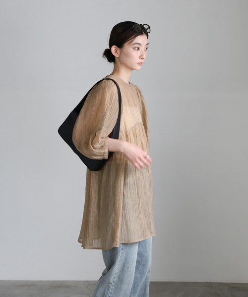 ボリュームスリーブシアーチュニック（シャツ/ブラウス）｜select MOCA