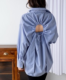 【WEB限定】バックドロストストライプブラウス