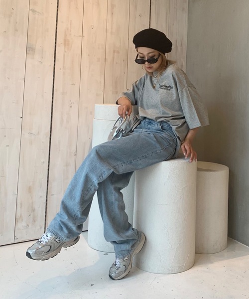 SHAGGIE（シャギー）の「バックハートプリントビックシルエットTEEシャツ（Tシャツ/カットソー・レディース・ブラック/グレー/ホワイト・FREE）」の20枚目の写真