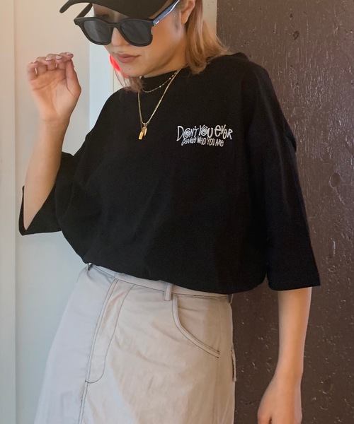 SHAGGIE（シャギー）の「バックハートプリントビックシルエットTEEシャツ（Tシャツ/カットソー・レディース・ブラック/グレー/ホワイト・FREE）」の11枚目の写真
