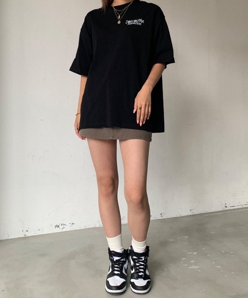 SHAGGIE（シャギー）の「バックハートプリントビックシルエットTEEシャツ（Tシャツ/カットソー・レディース・ブラック/グレー/ホワイト・FREE）」の15枚目の写真