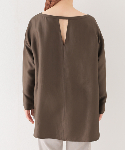 EMILY WEEK（エミリーウィーク）の「【LALAVIE/ララヴィ】Silk Cupro Long Sleeve Pullover（Tシャツ/カットソー・レディース・ブラック/ブラウン・FREE）」の18枚目の写真